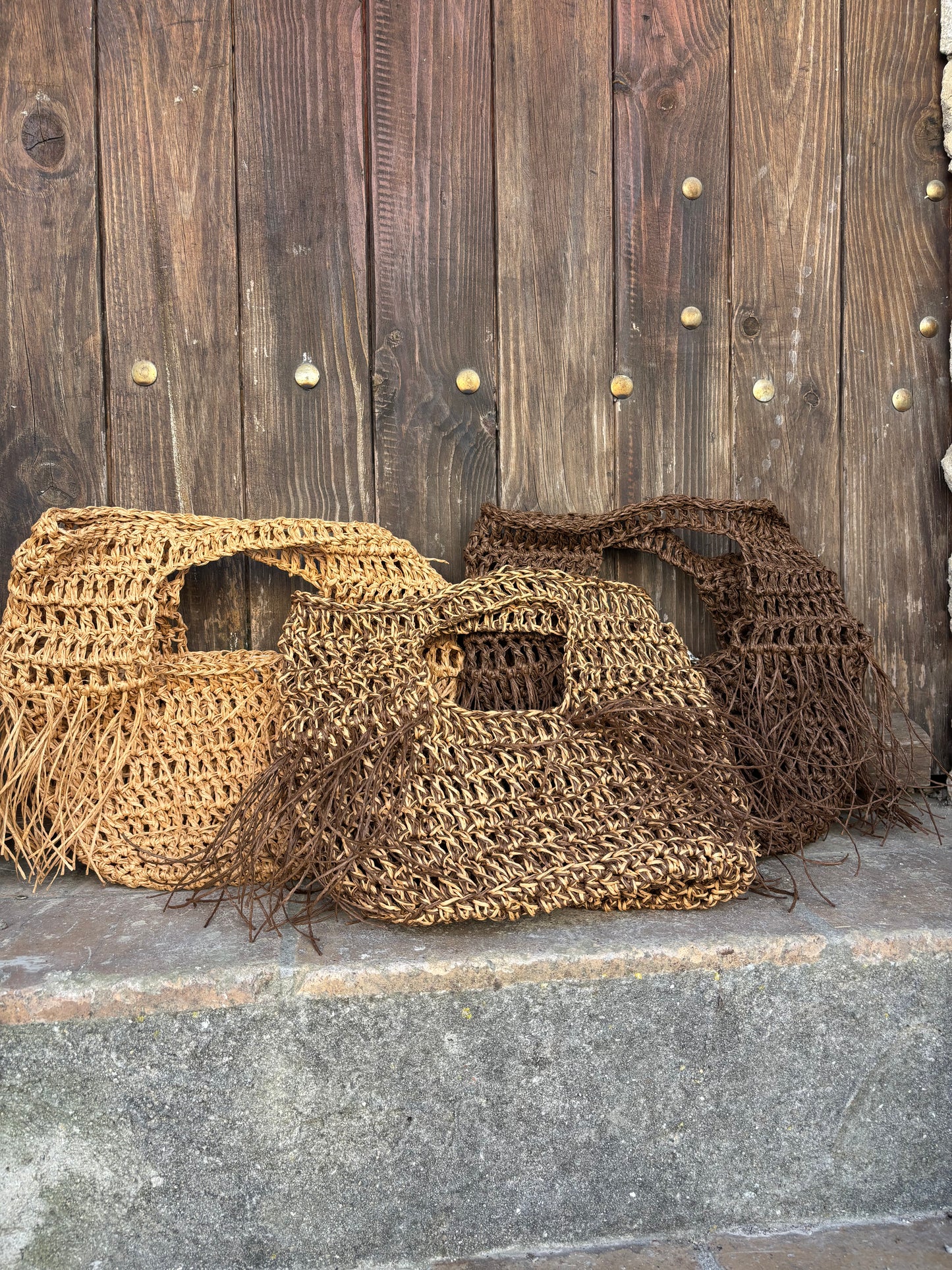 Petit sac Raphia fait main crochet
